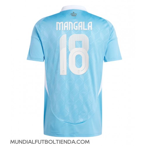 Camiseta Bélgica Orel Mangala #18 Segunda Equipación Replica Eurocopa 2024 mangas cortas